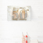 Banderoles Diamant doré 50e anniversaire du Mariage (Insitu)