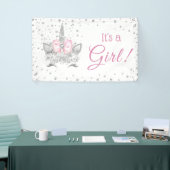 Banderoles Diamond Unicorn Face Baby shower fille (Salon professionnel)