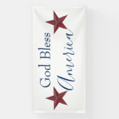 Banderoles Dieu bénisse l'Amérique personnalisable (Verticale)