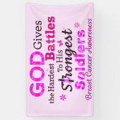 Banderoles DIEU donne les batailles les plus dures (Vertical)