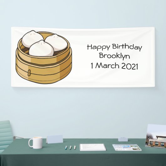 Banderoles Dim sum dessin animé (Salon professionnel)