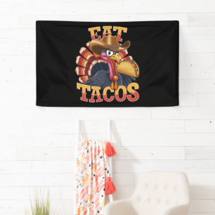 Banderoles Dinde de Thanksgiving Manger des Tacos  Drôle Mexi