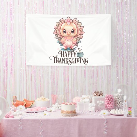 Banderoles Dinde de Thanksgiving mignonne (Fête)