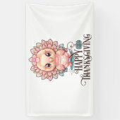 Banderoles Dinde de Thanksgiving mignonne (Vertical)