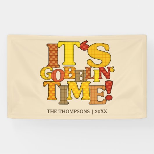 Banderoles Dîner d'action de grâces amusant (Horizontal)