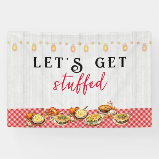 Banderoles Dîner d'action de grâces pour la Turquie (Horizontal)