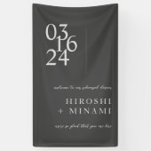 Banderoles Dîner de répétition de typographie simple Bienvenu (Vertical)