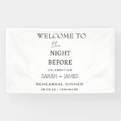 Banderoles Dîner minimaliste blanc arrière-plan (Horizontal)