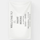 Banderoles Dîner minimaliste blanc arrière-plan (Vertical)