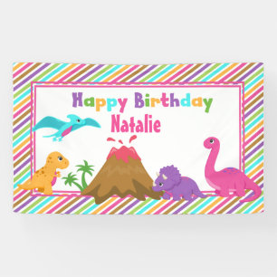 Banderoles Dino Girl