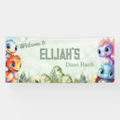 Banderoles Dino Roar Anniversaire Bash Bienvenue (Horizontal)