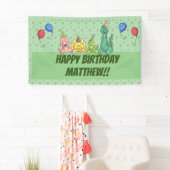 Banderoles Dinos de fête d'anniversaire (En situation)