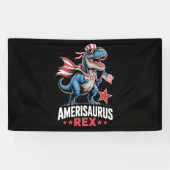 Banderoles Dinosaur 4 juillet Amerisaurus T Rex Funny (Horizontal)