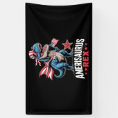 Banderoles Dinosaur 4 juillet Amerisaurus T Rex Funny (Vertical)