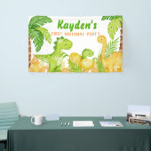 Banderoles Dinosaur anniversaire fête personnalisée (Salon professionnel)