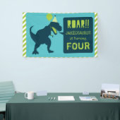 Banderoles Dinosaur Birthday Banner Green (Salon professionnel)