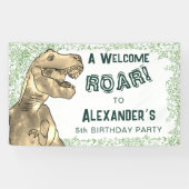 Banderoles Dinosaur Jungle 5e fête d'anniversaire Bienvenue (Horizontal)