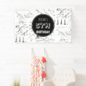 Banderoles Dinosaur Os Fossiles Motifs Âge d'anniversaire (En situation)