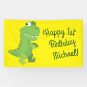 Banderoles Dinosaur T-rex Enfants 1er anniversaire Dino Party (Horizontal)