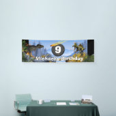 Banderoles Dinosaure météore animaux préhistoriques anniversa (Salon professionnel)