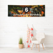 Banderoles Dinosaure monde brûlant le feu DO-IT-YOURSELF âge  (En situation)