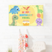 Banderoles Dinosaure personnalisé Joyeux anniversaire (En situation)