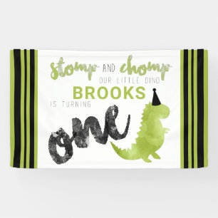 Banderoles Dinosaure Thème Notre Petit Dino Black Green Stom