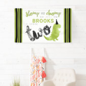 Banderoles Dinosaure Thème Notre Petit Dino Black Green Stomp (En situation)