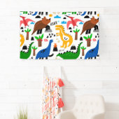 Banderoles Dinosaures motif transparent (En situation)