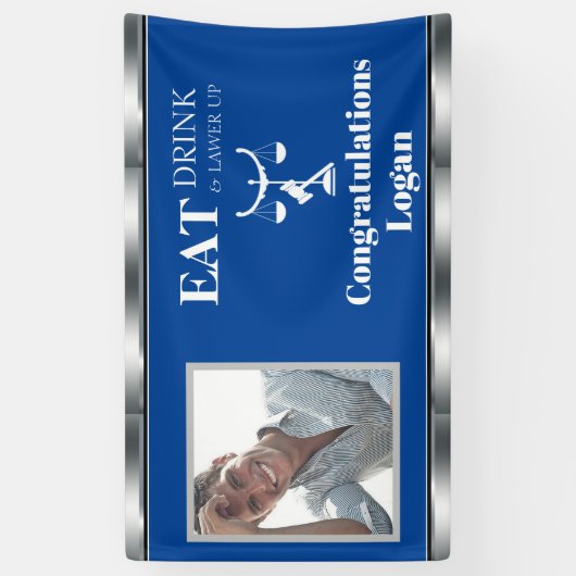 Banderoles Diplôme, Avocat Échelles de Justice (Vertical)