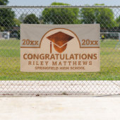 Banderoles Diplôme Copper Moderne Félicitations Diplômé (En situation)