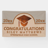 Banderoles Diplôme Copper Moderne Félicitations Diplômé (Horizontal)
