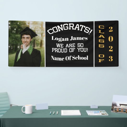 Banderoles Diplôme customisé 2023 avec nom et photo (Salon professionnel)