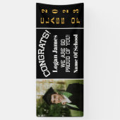 Banderoles Diplôme customisé 2023 avec nom et photo (Vertical)