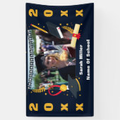 Banderoles Diplôme customisé 2023 avec nom et photo (Vertical)