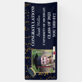 Banderoles Diplôme customisé 2025 avec nom et photo (Vertical)