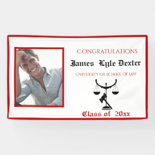 Banderoles Diplôme de la faculté de droit Rouge et blanc Bala