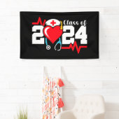 Banderoles Diplômé de l'école de soins infirmiers 2024 Diplôm (En situation)