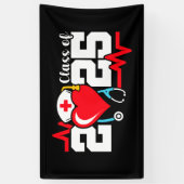 Banderoles Diplômé de l'école de soins infirmiers 2025 Diplôm (Vertical)