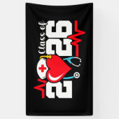 Banderoles Diplômé de l'école de soins infirmiers 2026 Diplôm (Vertical)