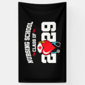 Banderoles Diplômé de l'école de soins infirmiers 2029 (Vertical)