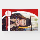 Banderoles Diplôme de photo de cadre courbe rouge (Horizontal)