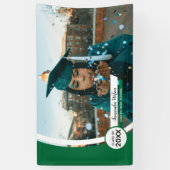 Banderoles Diplôme de photo de cadre courbé vert (Vertical)