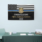 Banderoles Diplôme de police Légère Ligne Bleue Application d (Salon professionnel)