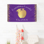 Banderoles Diplôme d'enseignement Purple Gold (En situation)