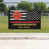 Banderoles Diplômé du pompier | Firefighter Party (En situation)