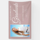 Banderoles Diplôme en rose photo (Vertical)