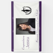 Banderoles Diplômé, Faculté de droit, Balance de la justice (Vertical)