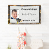 Banderoles Diplôme Feuille d'or Carton en pierre (En situation)