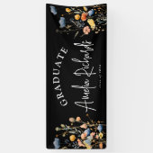 Banderoles Diplômé fleur sauvage (Vertical)